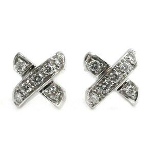 TIFFANY 18k Silver Diamond Earrings